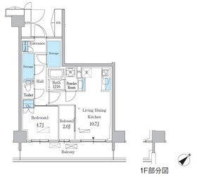 128号室 の間取り図