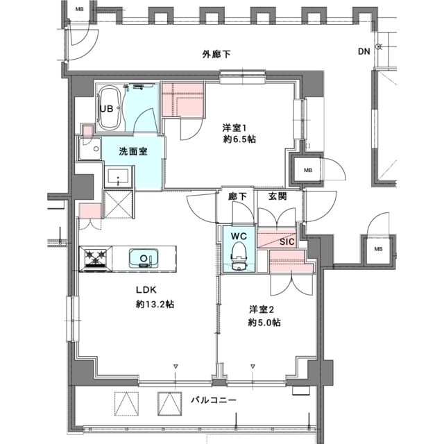207号室 の間取り図