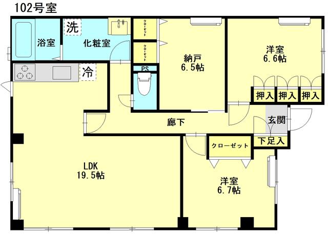 102号室 の間取り図