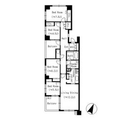 209号室 の間取り図
