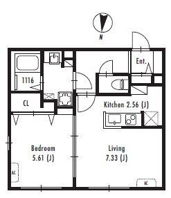 203号室 の間取り図