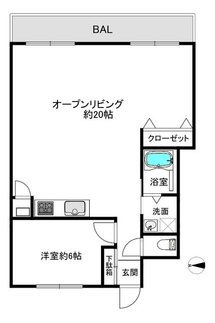 1005号室 の間取り図