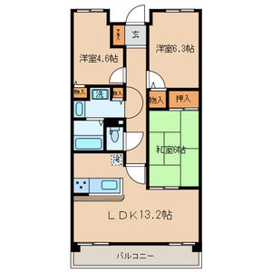 703号室 の間取り図