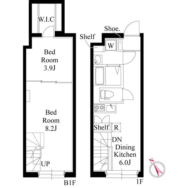 0110号室 の間取り図