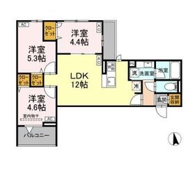 202号室 の間取り図
