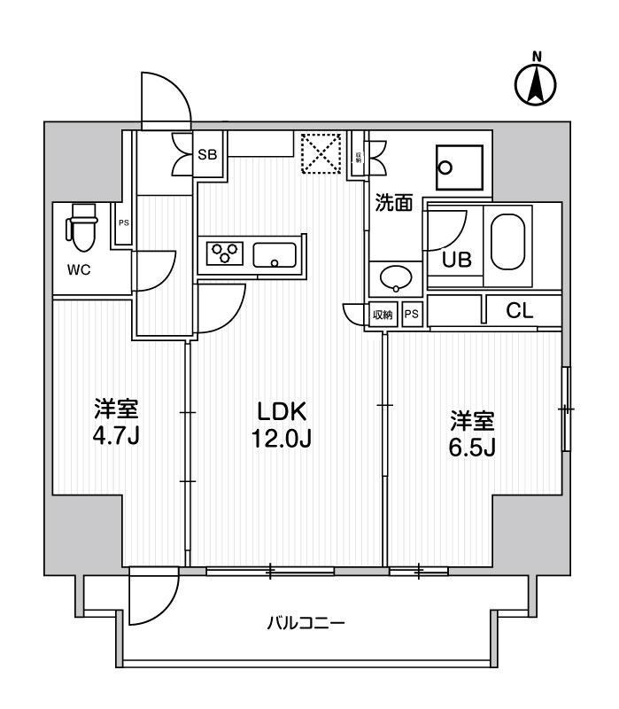 1301号室 の間取り図