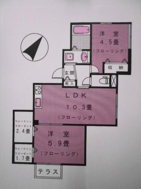 101号室 の間取り図