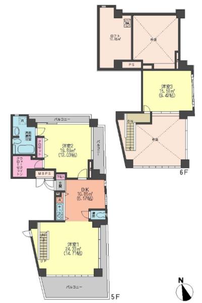 502号室 の間取り図