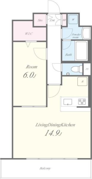509号室 の間取り図
