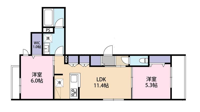 102号室 の間取り図