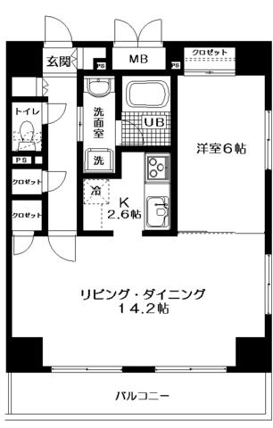 905号室 の間取り図