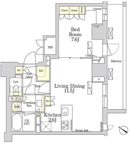 710号室 の間取り図