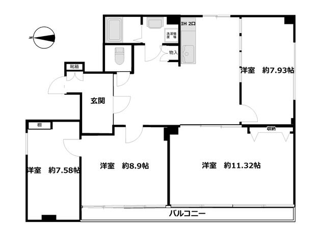 401号室 の間取り図