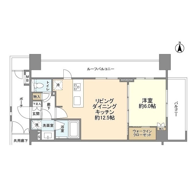 304号室 の間取り図