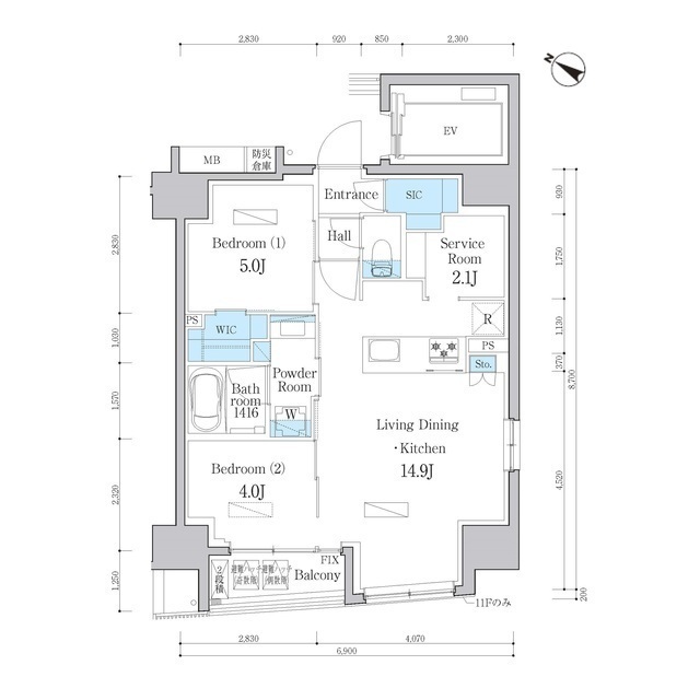 1302号室 の間取り図