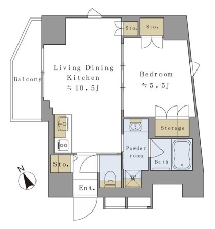 1104号室 の間取り図