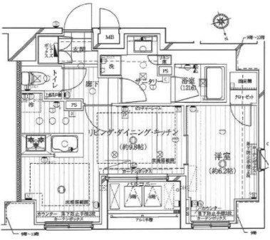 1001号室 の間取り図