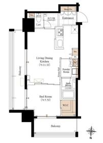 1102号室 の間取り図