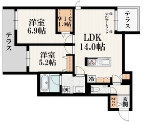 102号室 の間取り図