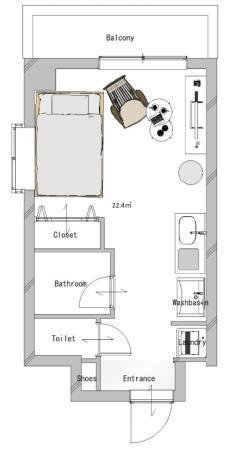 401号室 の間取り図