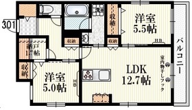 301号室 の間取り図