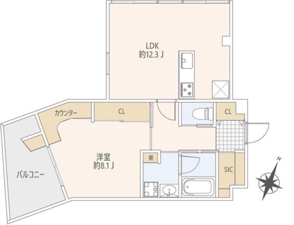 402号室 の間取り図