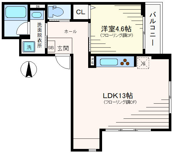 201号室 の間取り図