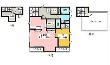 401号室 の間取り図