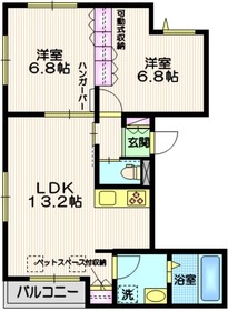 201号室 の間取り図