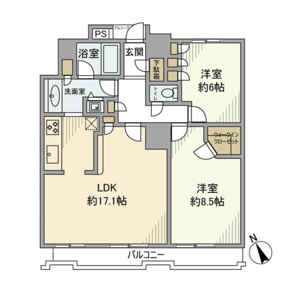 2109号室 の間取り図