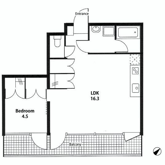 402号室 の間取り図