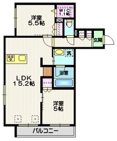 201号室 の間取り図