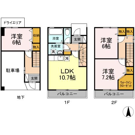 B101号室 の間取り図