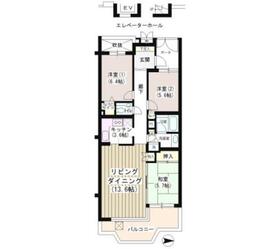 412号室 の間取り図