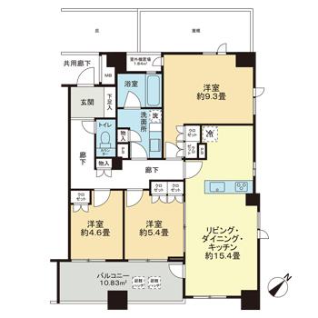 1105号室 の間取り図