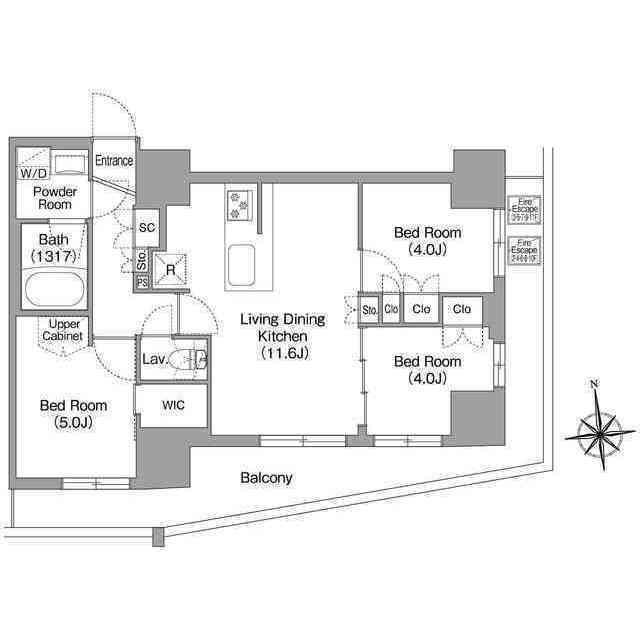0202号室 の間取り図