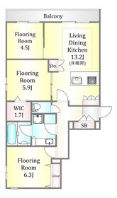 202号室 の間取り図