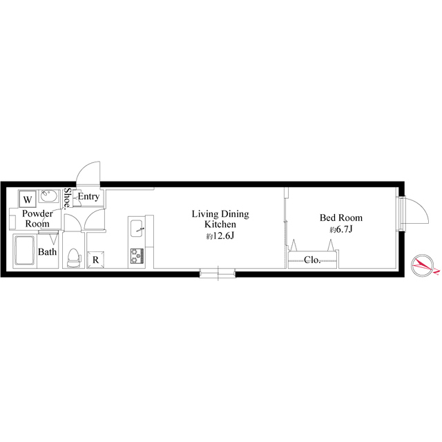 0203号室 の間取り図