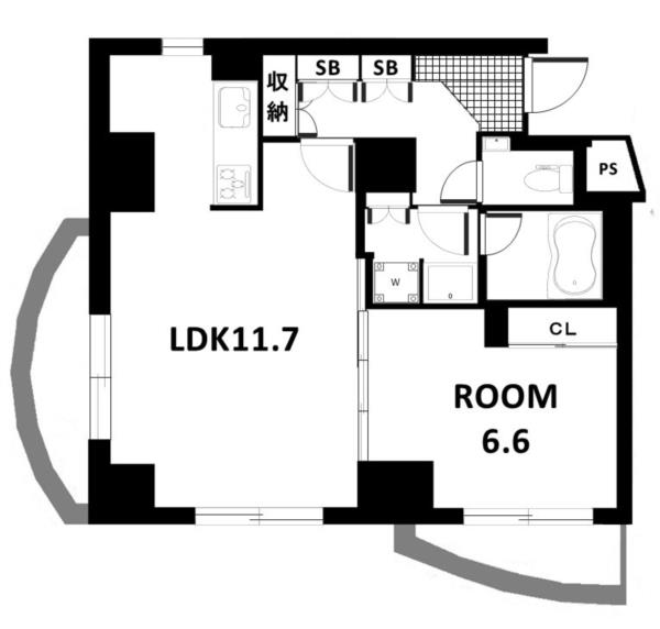 14階 の間取り図