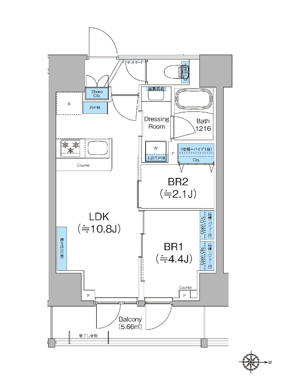702号室 の間取り図