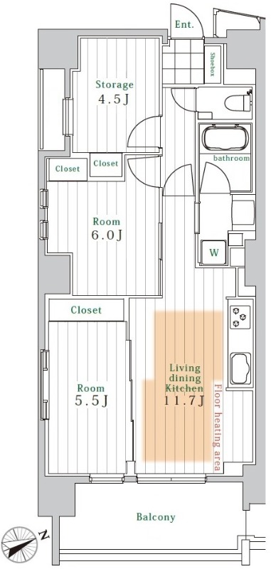 701号室 の間取り図