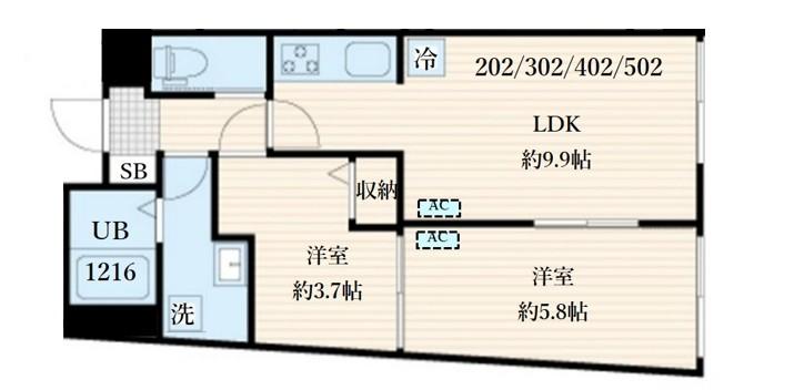 101号室 の間取り図