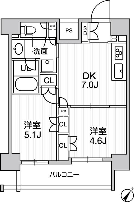 1105号室 の間取り図