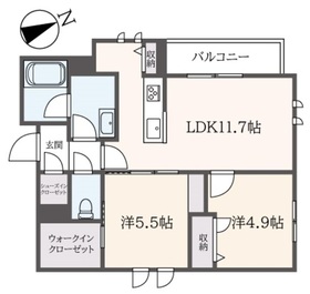 302号室 の間取り図