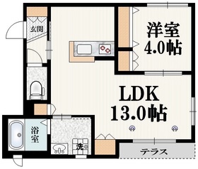 102号室 の間取り図