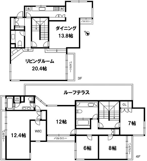 301号室 の間取り図