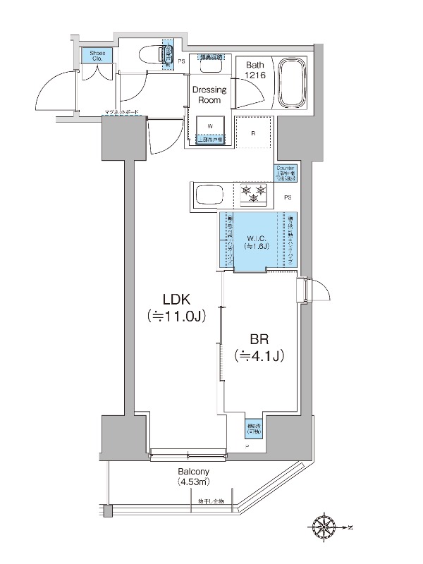 1203号室 の間取り図