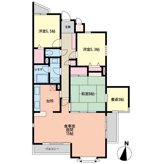 206号室 の間取り図