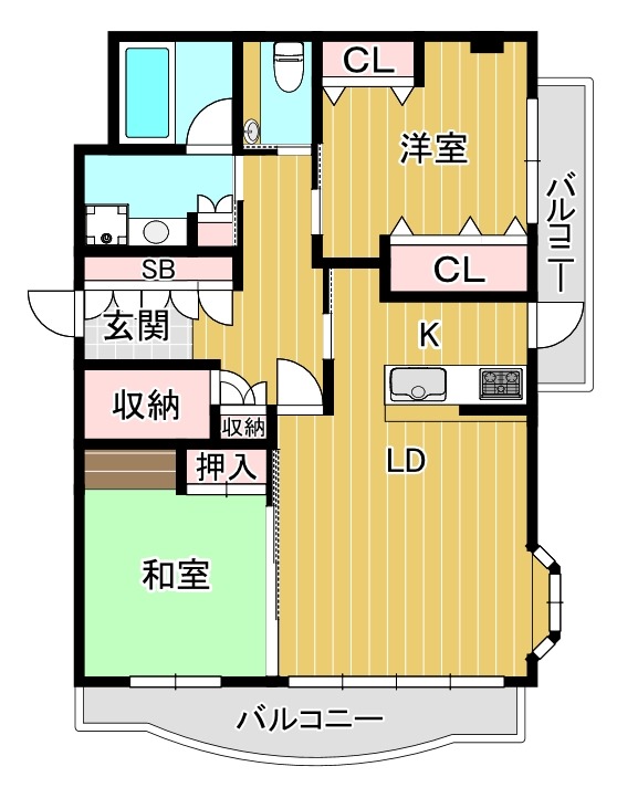 2A号室 の間取り図