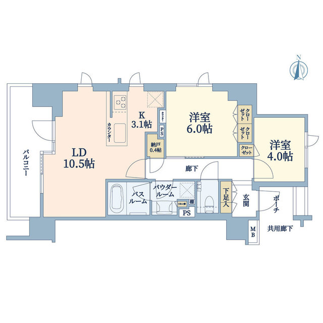 301号室 の間取り図